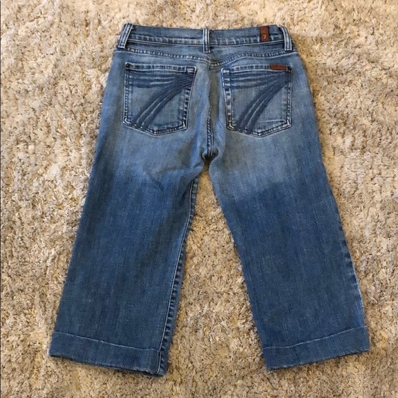 7 For All Mankind Crop Dojo Embroidered 7’s Jean - Picture 1 of 7